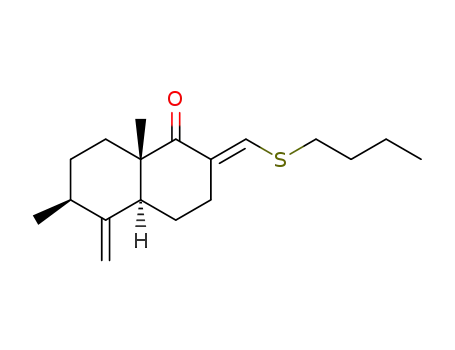 2-<(butylthio)methylene>-6β,8aβ-dimethyl-5-methylene-trans-perhydronaphthalen-1-one