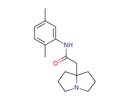 Molecular Structure of 88069-66-3 (1H-Pyrrolizine-7a(5H)-acetamide, N-(2,5-dimethylphenyl)tetrahydro-)