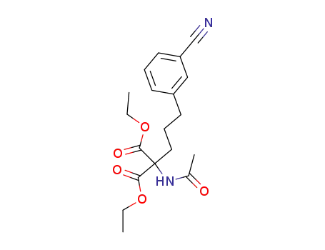 Molecular Structure of 83101-17-1 (γ-(3-Cyanphenyl)propylacetaminomalonsaeurediethylester)