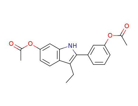 1H-Indol-6-ol, 2-[3-(acetyloxy)phenyl]-1-ethyl-, acetate (ester)