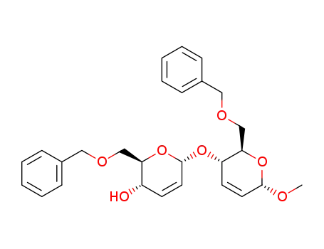 methyl 4-O-(6'-O-benzyl-2',3'-dideoxy-α-D-erythro-hex-2'-enopyranosyl)-6-O-benzyl-2,3-dideoxy-α-D-erythro-hex-2-enopyranoside