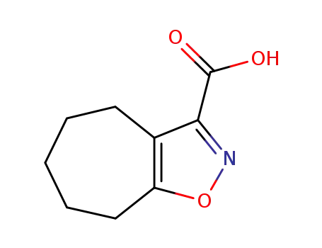 Molecular Structure of 33230-32-9 (5,6,7,8-TETRAHYDRO-4 H-CYCLOHEPTA[ D ]ISOXAZOLE-3-CARBOXYLIC ACID)