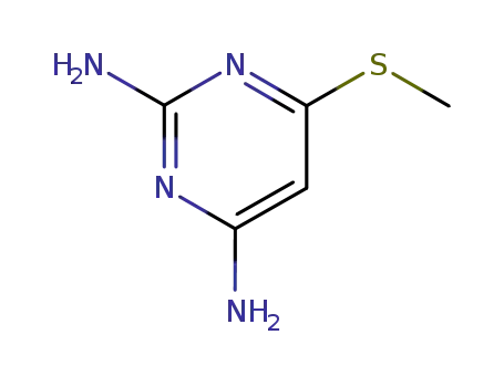 Molecular Structure of 4765-71-3 (6-(methylsulfanyl)pyrimidine-2,4-diamine)