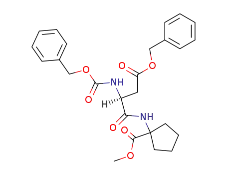 Cyclopentanecarboxylic acid,
1-[[1,4-dioxo-4-(phenylmethoxy)-2-[[(phenylmethoxy)carbonyl]amino]but
yl]amino]-, methyl ester, (S)-