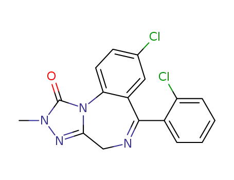 8-chloro-6-(2-chloro-phenyl)-2-methyl-2,4-dihydro-benzo[<i>f</i>][1,2,4]triazolo[4,3-<i>a</i>][1,4]diazepin-1-one