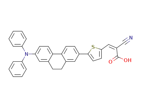 (Z)-2-cyano-3-(5-(7-(diphenylamino)-9,10-dihydrophenanthren-2-yl)thiophen-2-yl)acrylic acid