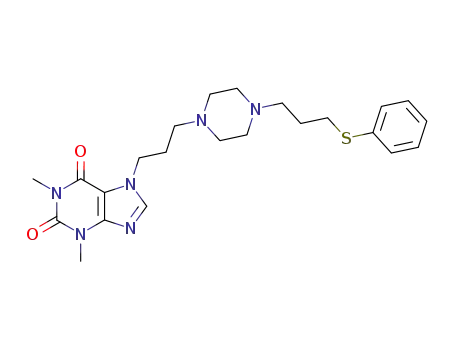 3,7-dihydro-1,3-dimethyl-7-<3-<4-<3-(phenylthio)propyl>piperazin-1-yl>propyl>-1H-purine-2,6-dione