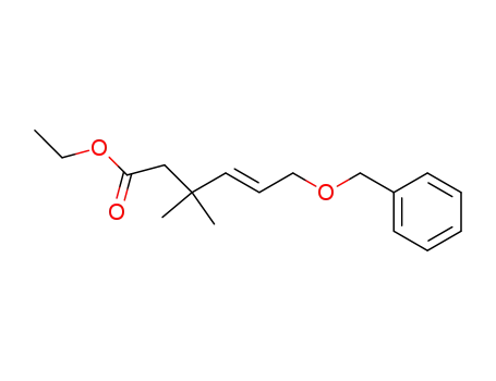4-Hexenoic acid, 3,3-dimethyl-6-(phenylmethoxy)-, ethyl ester, (E)-