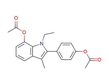 1H-Indol-7-ol, 2-[4-(acetyloxy)phenyl]-1-ethyl-3-methyl-, acetate (ester)