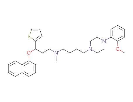 N-[4-(4-(2-methoxyphenylpiperazinyl))butyl]-N-methyl-3-(1-naphthyloxy)-3-(2-thienyl)propylamine