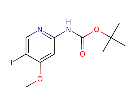Molecular Structure of 944935-37-9 (TERT-BUTYL5-IODO-4-METHOXYPYRIDIN-2-YLCARBAMATE)