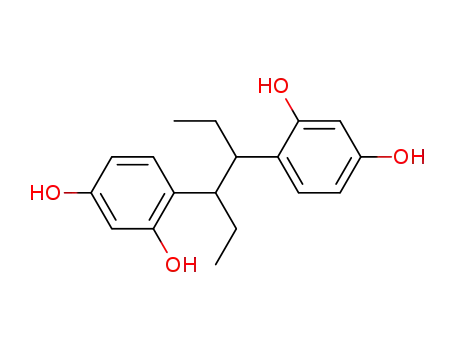 Molecular Structure of 85720-47-4 (4,4'-(1,2-Diethylethylene)diresorcinol)