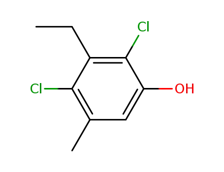 Molecular Structure of 1127-60-2 (2,4-dichloro-3-ethyl-5-methylphenol)