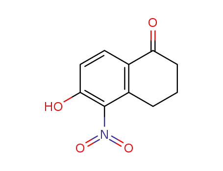 Molecular Structure of 59604-35-2 (1(2H)-Naphthalenone, 3,4-dihydro-6-hydroxy-5-nitro-)