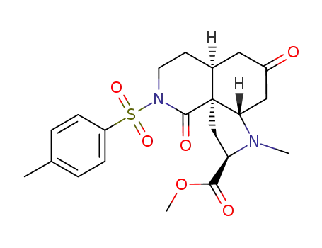 rac-Methyl (2S<sup>*</sup>,3aS<sup>*</sup>,6aS<sup>*</sup>,10aS<sup>*</sup>)-3-methyl-5,10-dioxo-9-(p-toluenesulfonyl)-1,2,3,3a,4,5,6,6a,7,8,9,10-dodecahydropyrrolo<2,3-i>isoquinoline-2-carboxylate