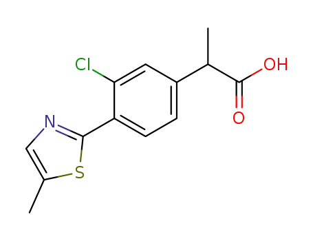 3-클로로-α-메틸-4-(5-메틸-2-티아졸릴)벤젠아세트산