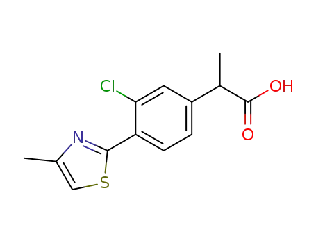 3-클로로-α-메틸-4-(4-메틸-2-티아졸릴)벤젠아세트산