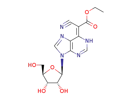 ethyl α-cyano-9-β-D-ribofuranosylpurine-6-acetate
