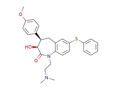cis-1,3,4,5-tetrahydro-7-(phenylthio)-3-hydroxy-1-<2-(dimethylamino)ethyl>-4-(4-methoxyphenyl)-2H-1-benzazepin-2-one