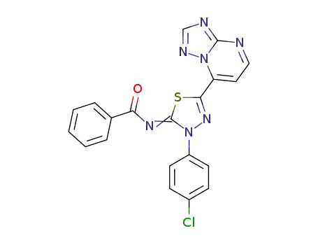 5-[2-benzoylimino-3-(4-chlorophenyl)-1,3,4-thiadiazol-5-yl]-[1,2,4]triazolo[1,5-a]pyrimidine