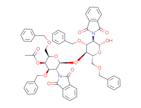 4-O-(4-O-acetyl-3,6-di-O-benzyl-2-deoxy-2-phthalimido-β-D-galactopyranosyl)-3,6-di-O-benzyl-2-deoxy-2-phthalimido-α-D-glucopyranose