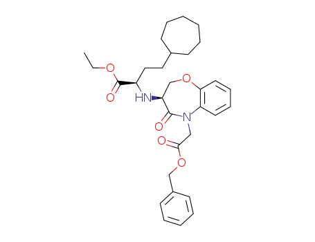 (R)-2-((S)-9-Benzyloxycarbonylmethyl-8-oxo-6,7,8,9-tetrahydro-5-oxa-9-aza-benzocyclohepten-7-ylamino)-4-cycloheptyl-butyric acid ethyl ester