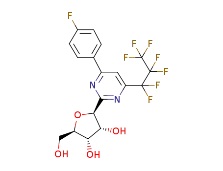 2-(β-D-ribofuranosyl)-4-(4-fluorophenyl)-6-(heptafluoropropyl)pyrimidine