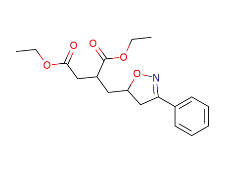diethyl 2-((3-phenyl-4,5-dihydroisoxazol-5-yl)methyl) succinate