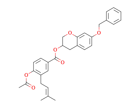 7-benzyloxychroman-3-yl 4-acetoxy-3-(3-methylbut-2-en-1-yl)benzoate