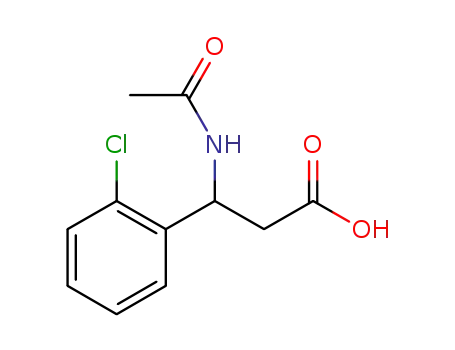 Molecular Structure of 886363-75-3 (N-ACETYL-2-(2-CHLOROPHENYL)-DL-BETA-ALANINE)