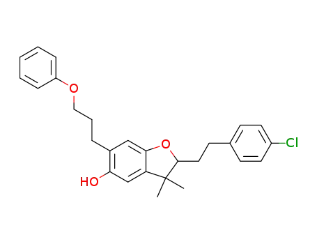 5-Benzofuranol,
2-[2-(4-chlorophenyl)ethyl]-2,3-dihydro-3,3-dimethyl-6-(3-phenoxypropyl
)-