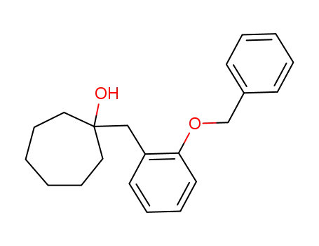 Molecular Structure of 86933-22-4 (1-(2-benzyloxybenzyl)cycloheptanol)