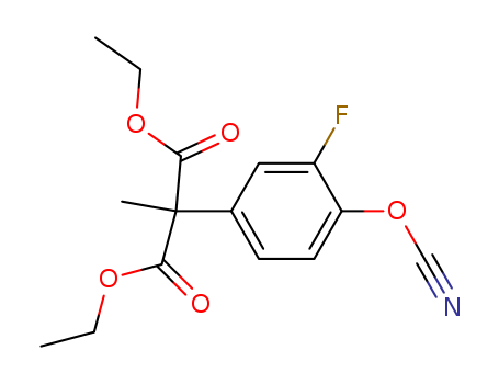 Propanedioic acid, (4-cyanato-3-fluorophenyl)methyl-, diethyl ester