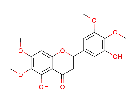 Molecular Structure of 111537-41-8 (3',5-Dihydroxy-4',5',6,7-tetramethoxyflavone)