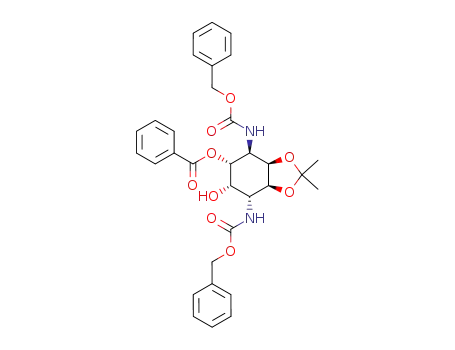 Benzoic acid (3aR,4S,5R,6S,7R,7aS)-4,7-bis-benzyloxycarbonylamino-6-hydroxy-2,2-dimethyl-hexahydro-benzo[1,3]dioxol-5-yl ester