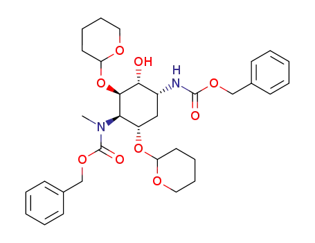 D,L-(1r,2c,4c,5t,6t)-2,5-bis(benzyloxycarbonylamino)-5-N-methyl-4,6-bis-O-tetrahydropyranyl-1,4,6-cyclohexanetriol