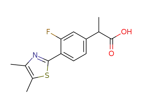 2-[4-(4,5-Dimethyl-1,3-thiazol-2-yl)-3-fluorophenyl]propanoic acid