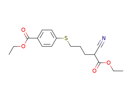 Benzoic acid, 4-[(4-cyano-5-ethoxy-5-oxopentyl)thio]-, ethyl ester