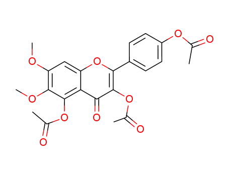 4H-1-Benzopyran-4-one,
3,5-bis(acetyloxy)-2-[4-(acetyloxy)phenyl]-6,7-dimethoxy-