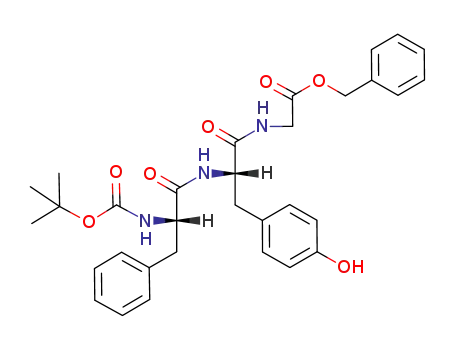 Glycine,
N-[N-[N-[(1,1-dimethylethoxy)carbonyl]-L-phenylalanyl]-L-tyrosyl]-,
phenylmethyl ester