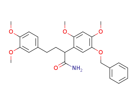 Molecular Structure of 88775-58-0 (Benzenebutanamide,
a-[2,4-dimethoxy-5-(phenylmethoxy)phenyl]-3,4-dimethoxy-)
