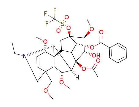 Molecular Structure of 99633-07-5 (13-O-trifluoromethanesulfonylanhydroaconitine)