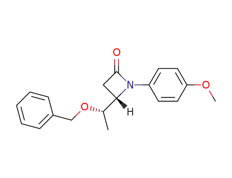 Molecular Structure of 140869-77-8 (1-(4-methoxyphenyl)-4-<1-(phenylmethoxy)ethyl>azetidin-2-one)