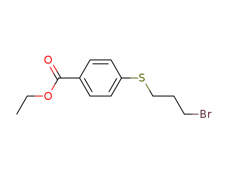 Benzoic acid, 4-[(3-bromopropyl)thio]-, ethyl ester