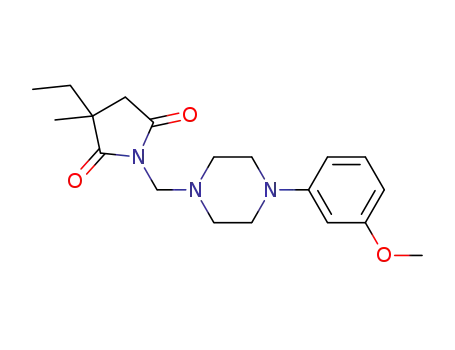 Molecular Structure of 1429300-95-7 (N-[{4-(3-methoxyphenyl)-piperazin-1-yl}-methyl]-3-ethyl-3-methyl-pyrrolidine-2,5-dione)