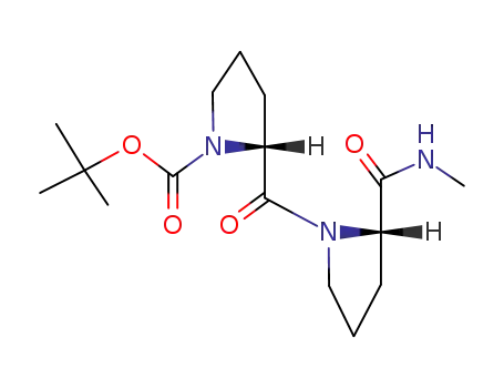 Molecular Structure of 105959-87-3 (L-Prolinamide, 1-[(1,1-dimethylethoxy)carbonyl]-D-prolyl-N-methyl-)