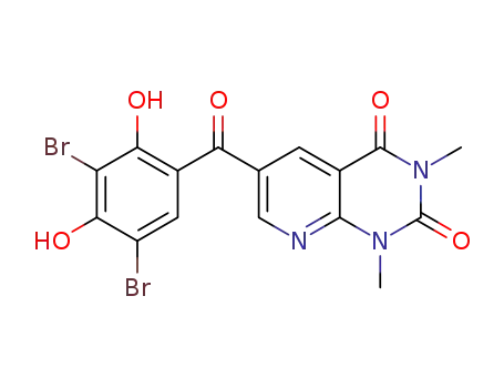 6-[(3,5-dibromo-2,4-dihydroxyphenyl)carbonyl]-1,3-dimethyl-1H,2H,3H,4H-pyrido[2,3-d]pyrimidine-2,4-dione