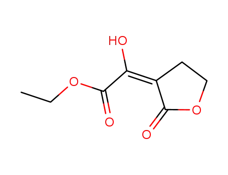 Molecular Structure of 110977-73-6 (Acetic acid, (dihydro-2-oxo-3(2H)-furanylidene)hydroxy-, ethyl ester)