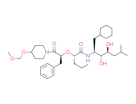 (2S,4S)-3-oxa-2-propyl-4-<<4-(1,3-dioxabutyl)piperidin-1-yl>carbonyl>-5-phenylpentanamide of (2S,3R,4S)-2-amino-1-cyclohexyl-3,4-dihydroxy-6-methylheptane