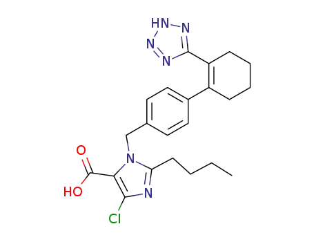 1H-Imidazole-5-carboxylic acid,
2-butyl-4-chloro-1-[[4-[2-(1H-tetrazol-5-yl)-1-cyclohexen-1-yl]phenyl]meth
yl]-